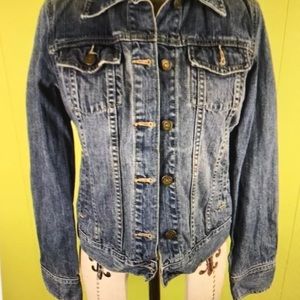 Old navy women’s button up blue denim jacket